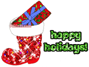 Happy Holidays XMas Gift Glitter Happy Holidays