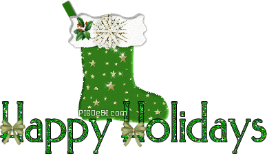 Happy Holidays Green Glitter Happy Holidays Picture