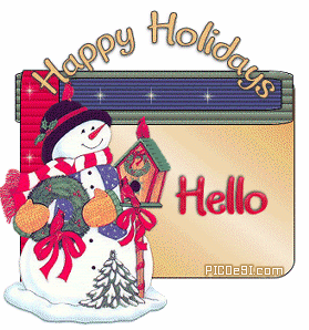 Happy Holidays Snowman Hello Happy Holidays Picture