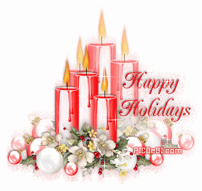 Happy Holidays Candles Glitter Happy Holidays Picture