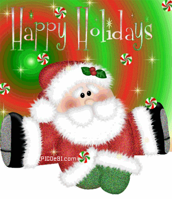 Happy Holidays Santa Glitter Happy Holidays Picture