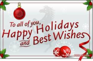 Happy Holidays and Best Wishes