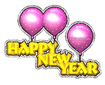 Happy New Year – Baloons Glitter