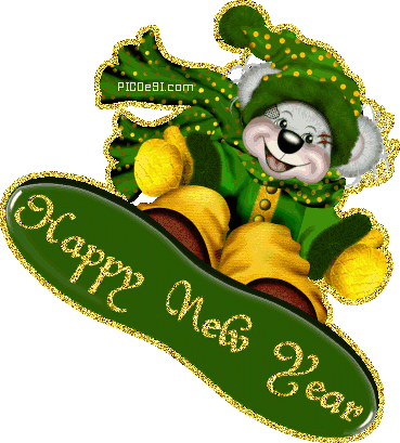 Happy New Year Teddy On Skateboard New Year Picture