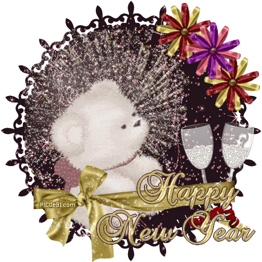 Happy New Year Teddy On Party New Year Picture