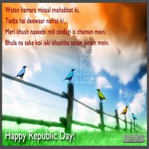 Happy Republic Day Colorful Birds Comment
